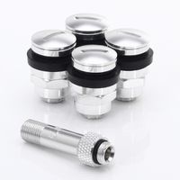 SET OF FLAT ALUMINUM AIR VALVES JR V1 - SILVER.