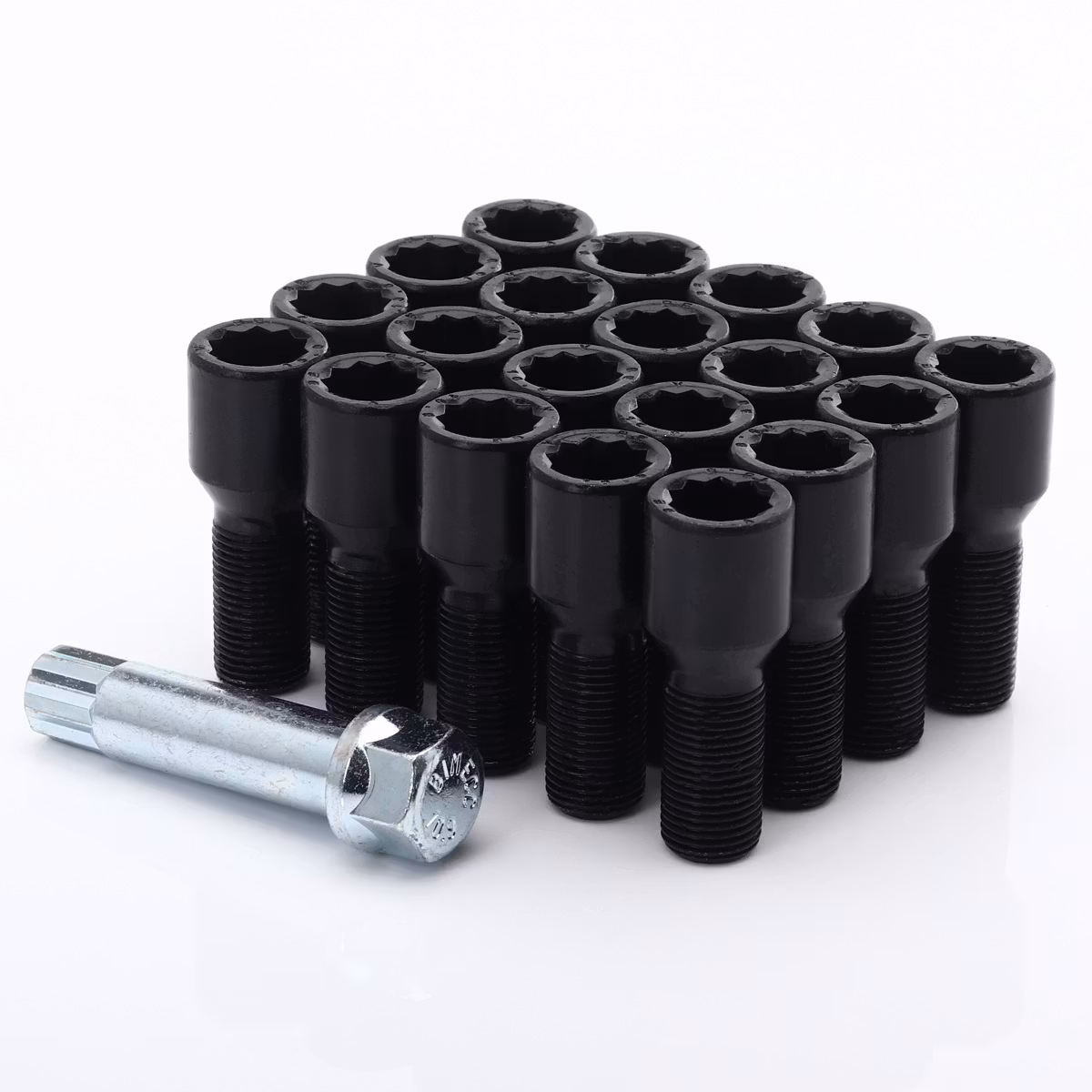 SET OF 20 SHORT BLACK STAR BOLTS 12X1,5