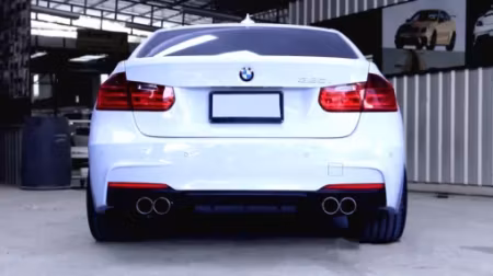BMW F30 F31 Hækskørte Duplex M-Performance / M-Technik Blank Sort