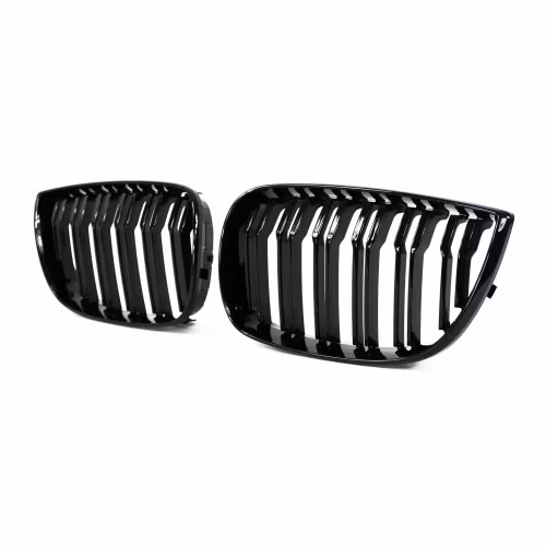 Front Grill BMW 1 series (E87), 2004-2007, 1 pair, black suitable for BMW 1er (E87), Year 2004-2007