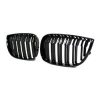 Front Grill BMW 1 series (E87), 2004-2007, 1 pair, black suitable for BMW 1er (E87), Year 2004-2007