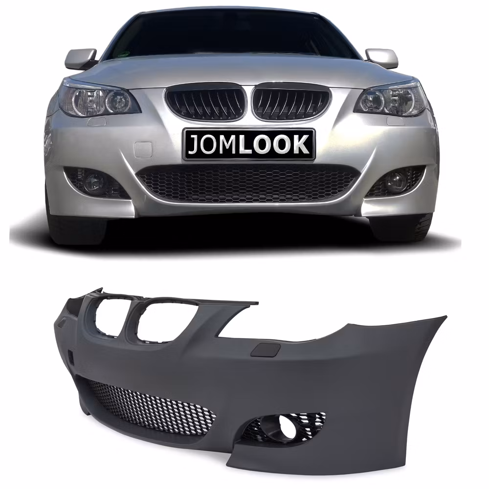 Front bumper in sports design suitable for BMW 5er E60 Limousine year 07.2003 - 09.2010 and E61 Touring year 06.2004 - 03.2007