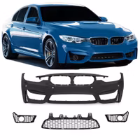 Front bumper in sports design with PDC holes and HCS suitable for BMW 3er BMW F30 LCI, 05/2015-2018