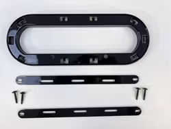 Emblem holder for Audi grille, gloss black