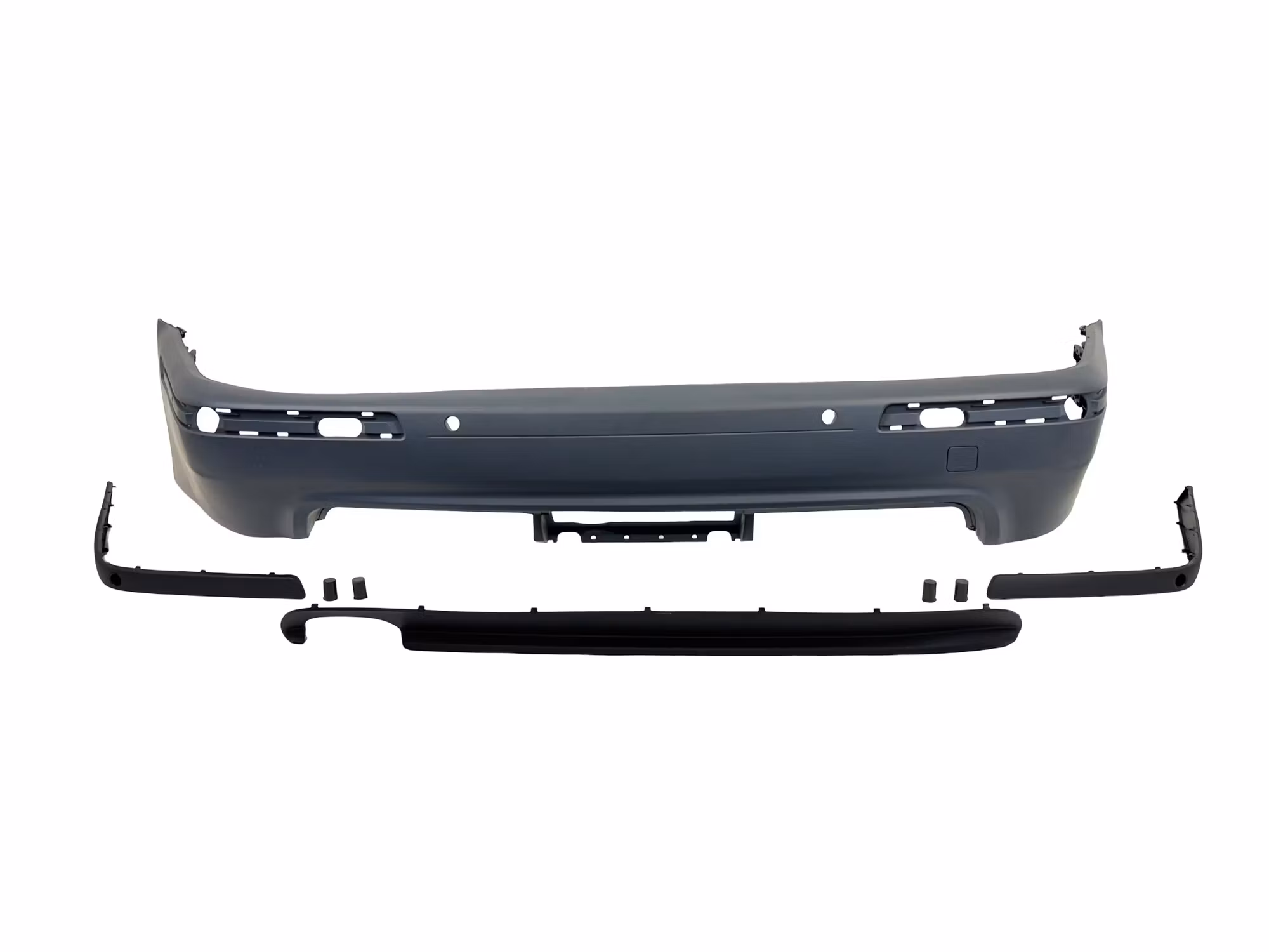 Rear bumper with PDC holes and cover for PDC holes suitable for BMW 5 series E39 sedan 1996 - 2003