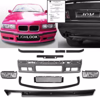 Bumper incl. Foglights clear and rear skirt suitable for E36 Limo Coupe Cabrio not fit for M3 Model