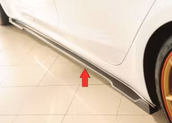 Rieger side skirt approach for orig. side skirt