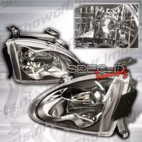 Honda Delsol 92-97 Headlights Black [SR]
