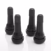 Set of 4 air valves (EPDM+Brass) BLACK