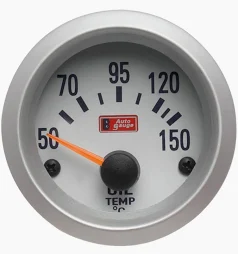 Autogauge Oljetemperaturmåler - Hvit