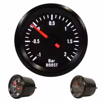Gauge YoungTimer, boost pressure, black Ø52mm