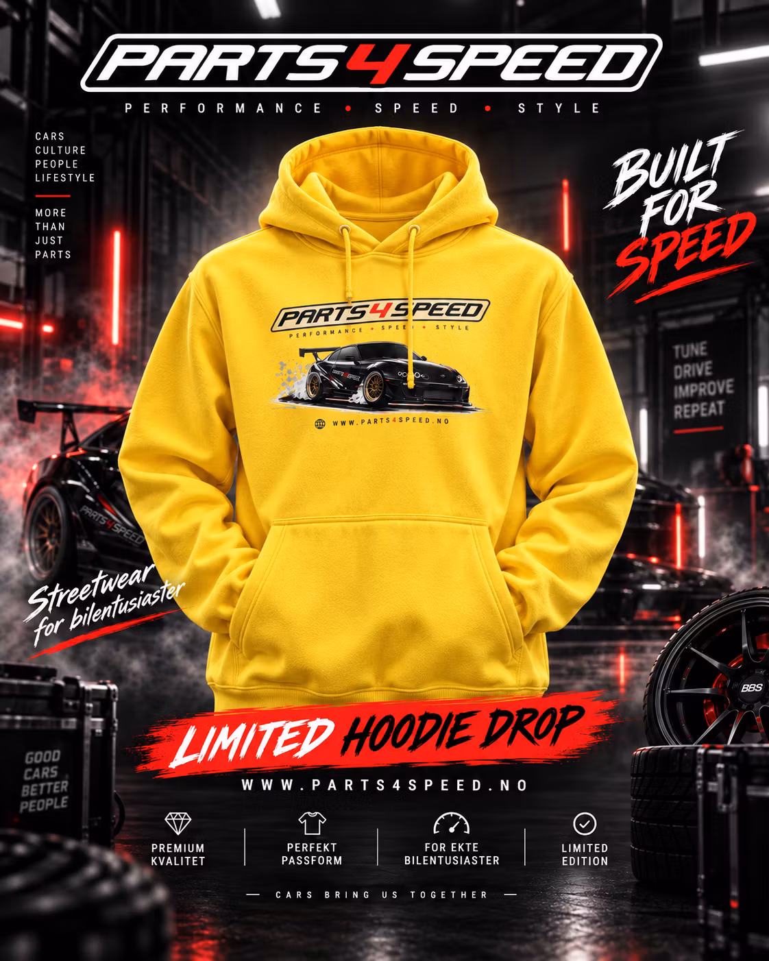 parts4speed hoodie str S