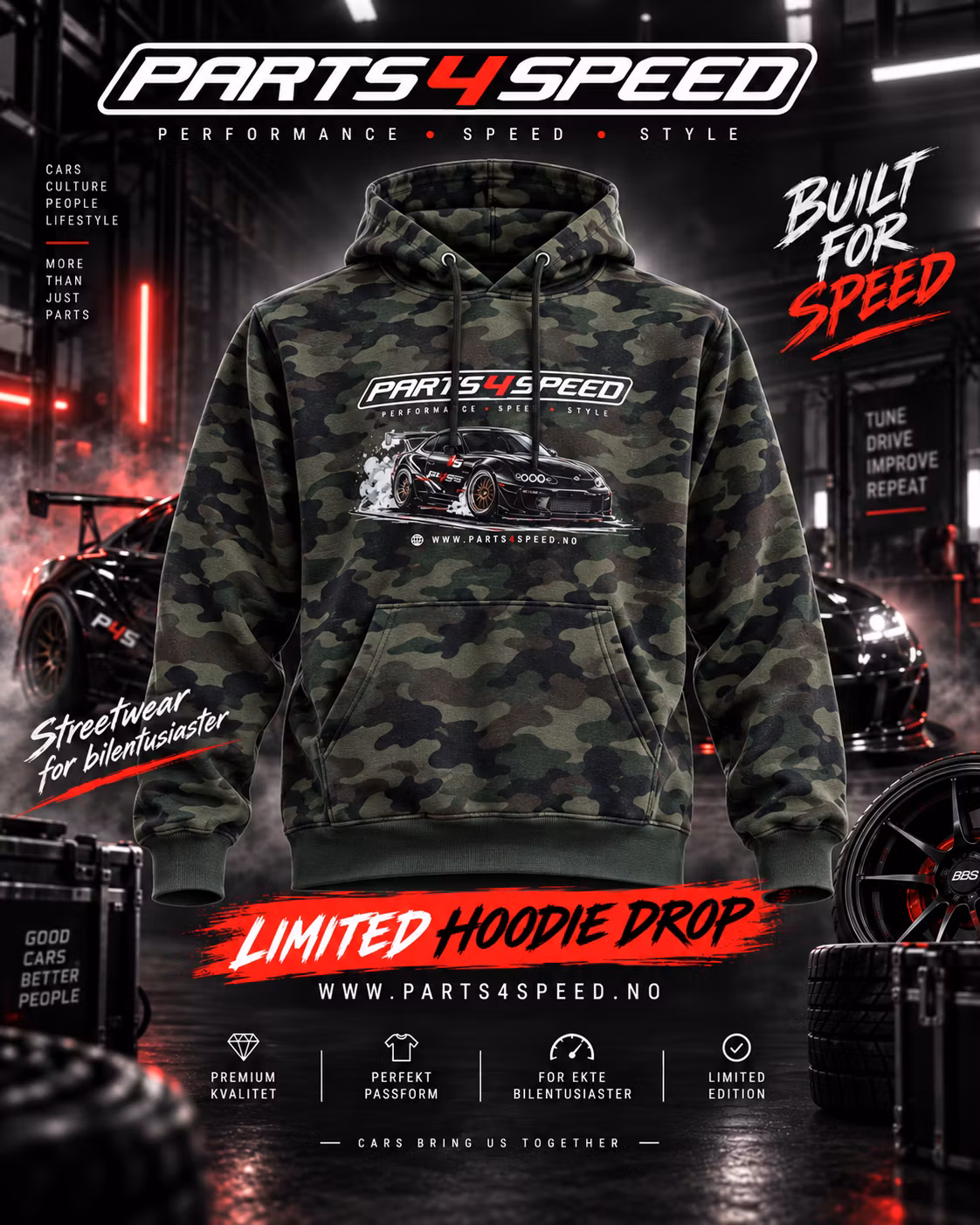 parts4speed hoodie str S