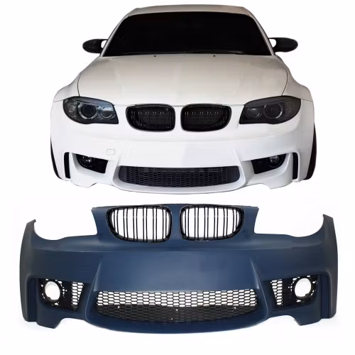 Front bumper in sports design suitable for BMW 1er E81, E82, E87 and E88 year 2004 - 2011