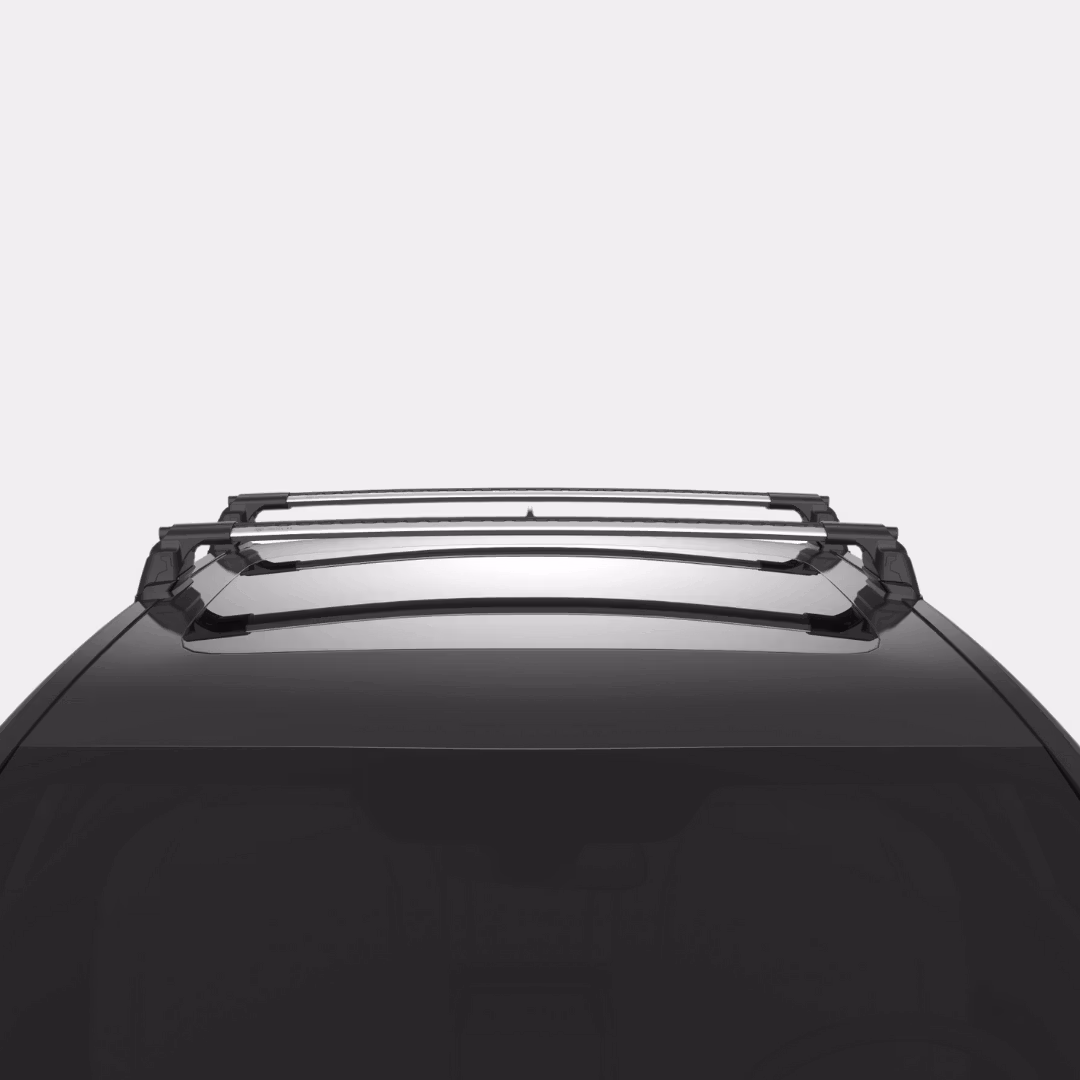 Tagbøjler Turtle Air monteret – stilrent design med lavt støjniveau under kørsel