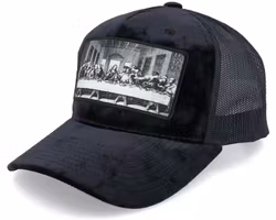 Last Supper Black Velvet Trucker Calza Pennello