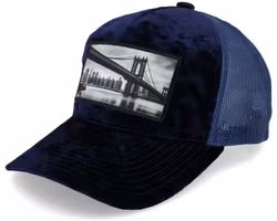 Bridge Navy Velvet Trucker Calza Pennello