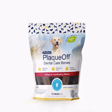 ProDen PlaqueOff® Dental Care Bones – Kalkon- och Tranbärssmak