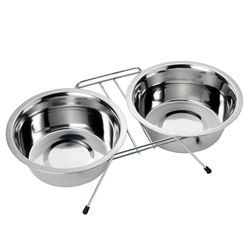 Dogman Matbar 2 skålar Metall