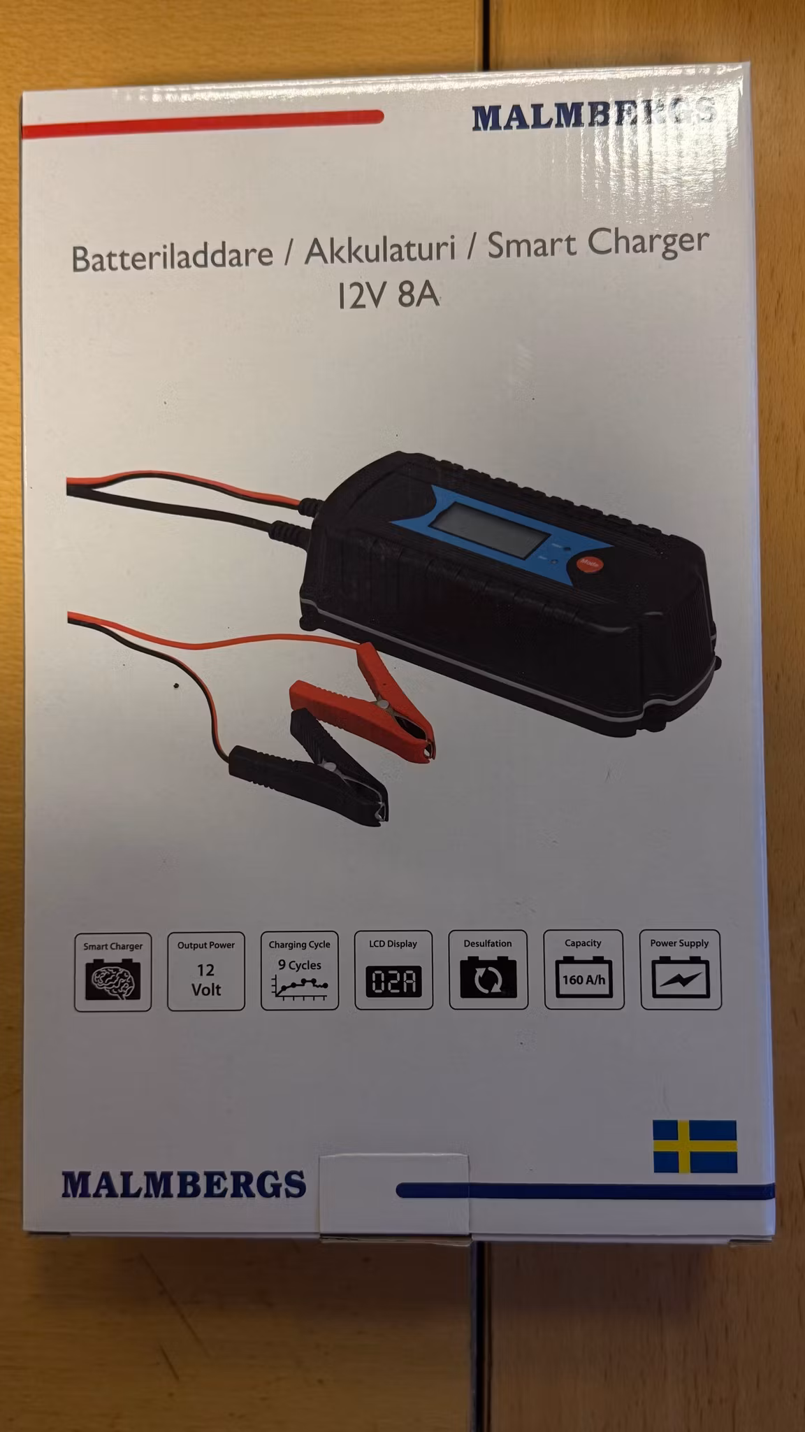 Batterilader, 12V / 8 A