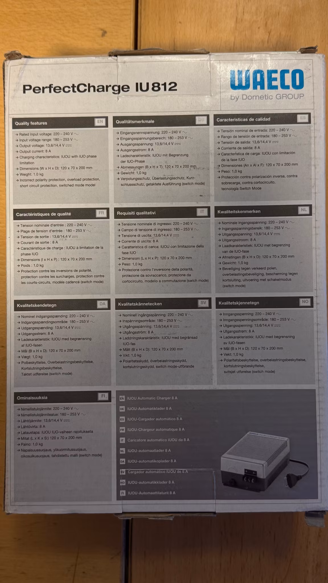 Lader WAECO, 12V / 8A