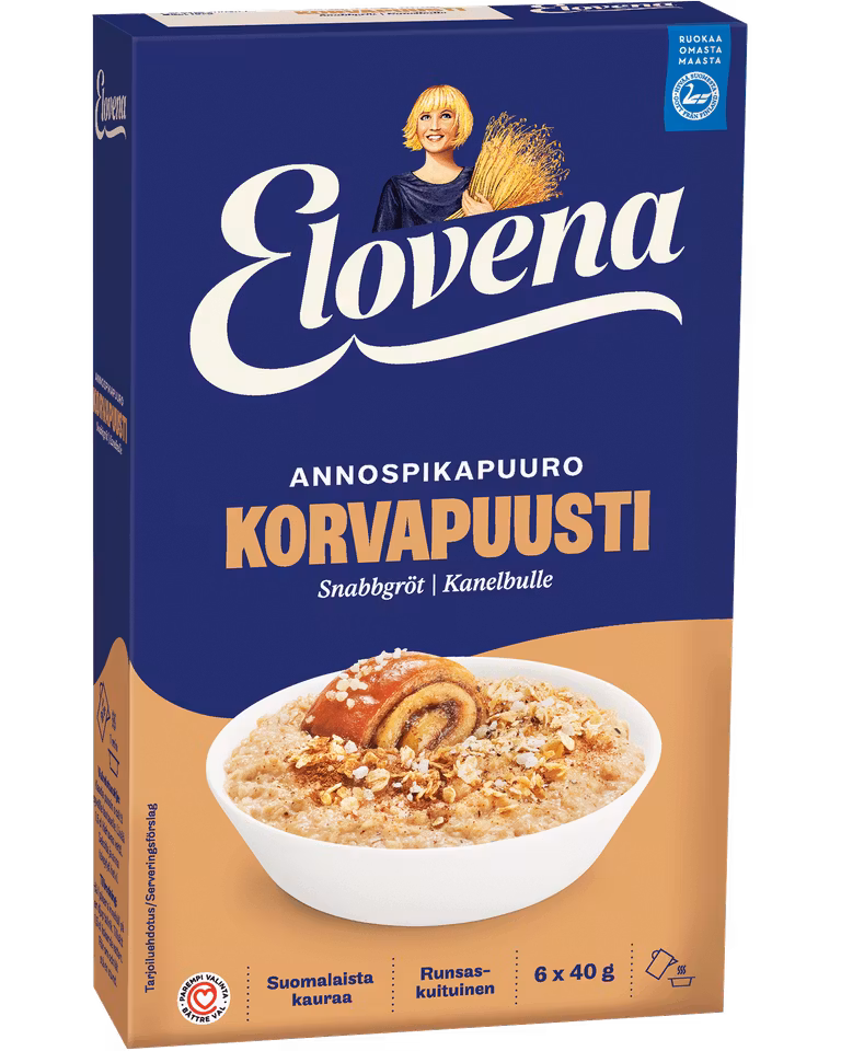 Elovena - Snabbgröt kanelbulle 210g