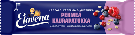 Elovena mjuk havrebar tranbär-hallon-blåbär 30g