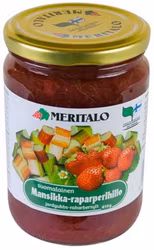 Meritalo - Sylt jordgubb och rabarber 410g
