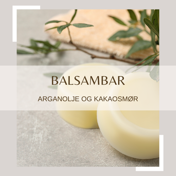 Naturlig balsambar, arganolje og kakaosmør