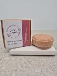 Sjampobar rose, rosepulver og duft av roser