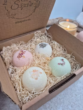 Gaveeske – 4 badebomber