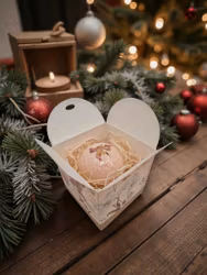 Gaveeske med naturlig badebombe – ferdigpakket gave