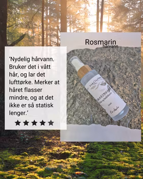 Rosmarin hårvann, til hår og hodebunn
