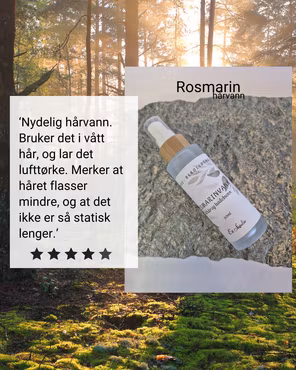 Rosmarin hårvann, til hår og hodebunn