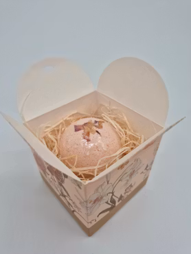 Gaveeske med naturlig badebombe – ferdigpakket gave