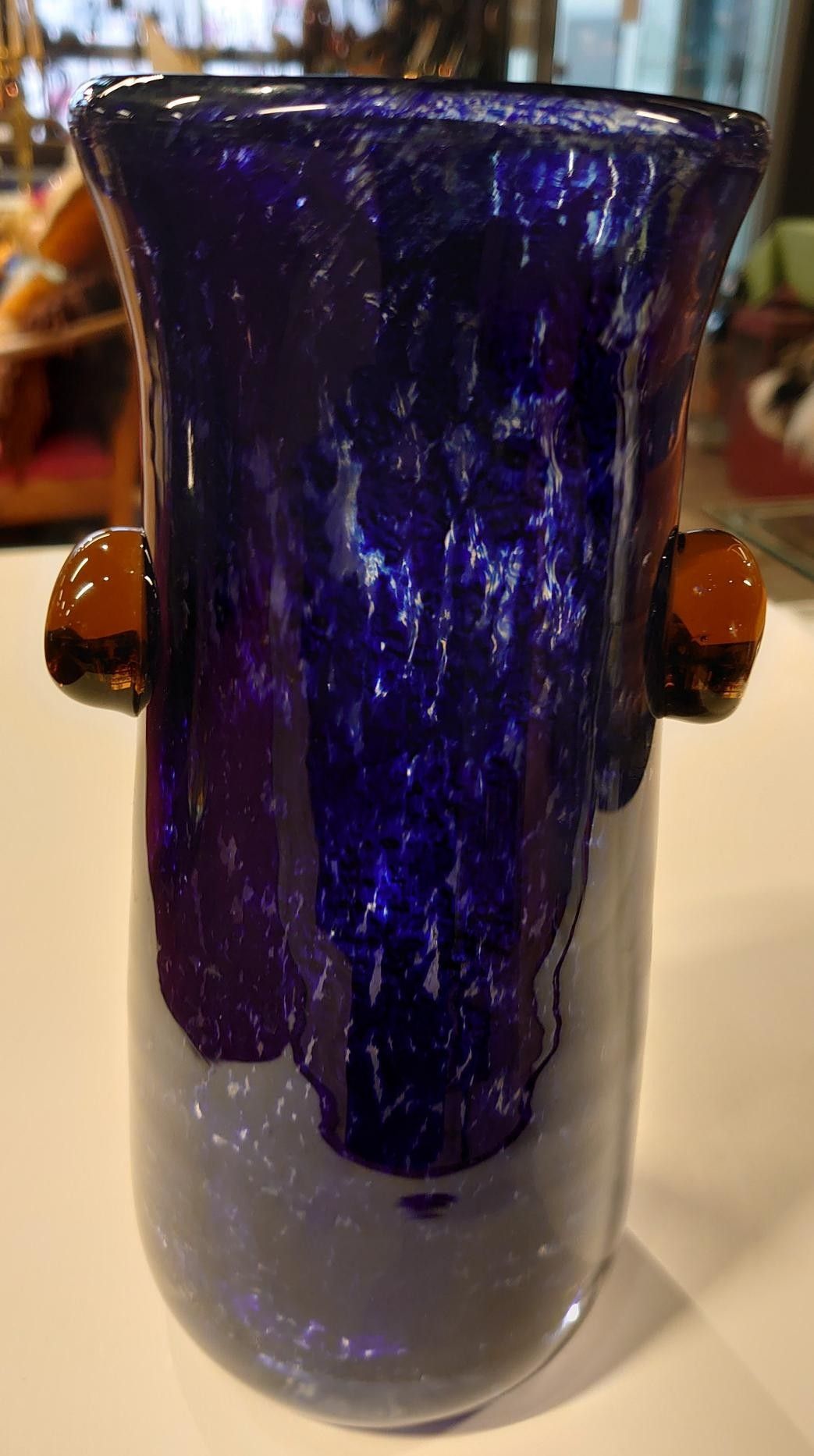 Kunstglass Vase fra Magnor