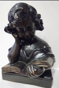 Byste i bronse «Leseren»