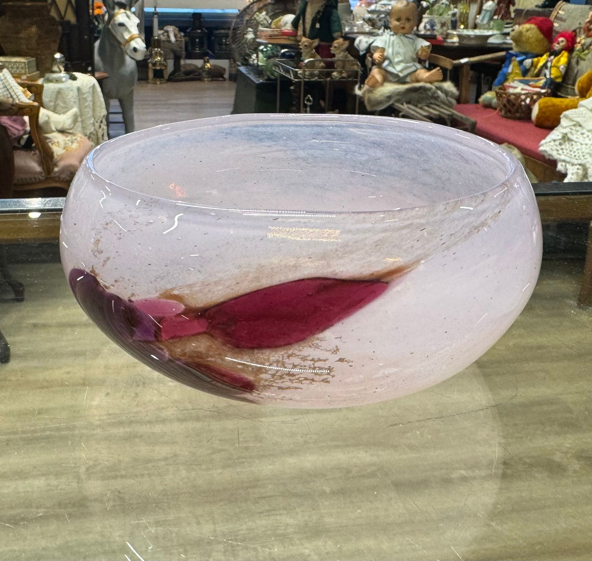Pen kunstglass bolle/skål