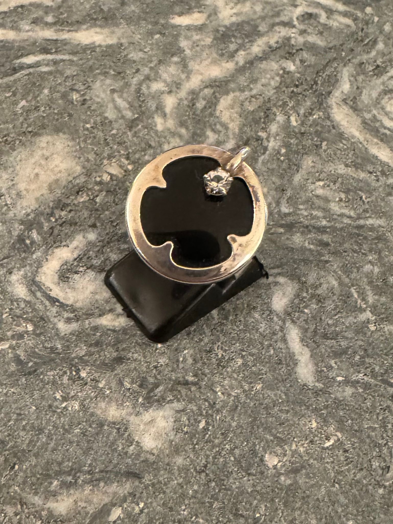 Regulerbar  Sølvring med Sort Onyx