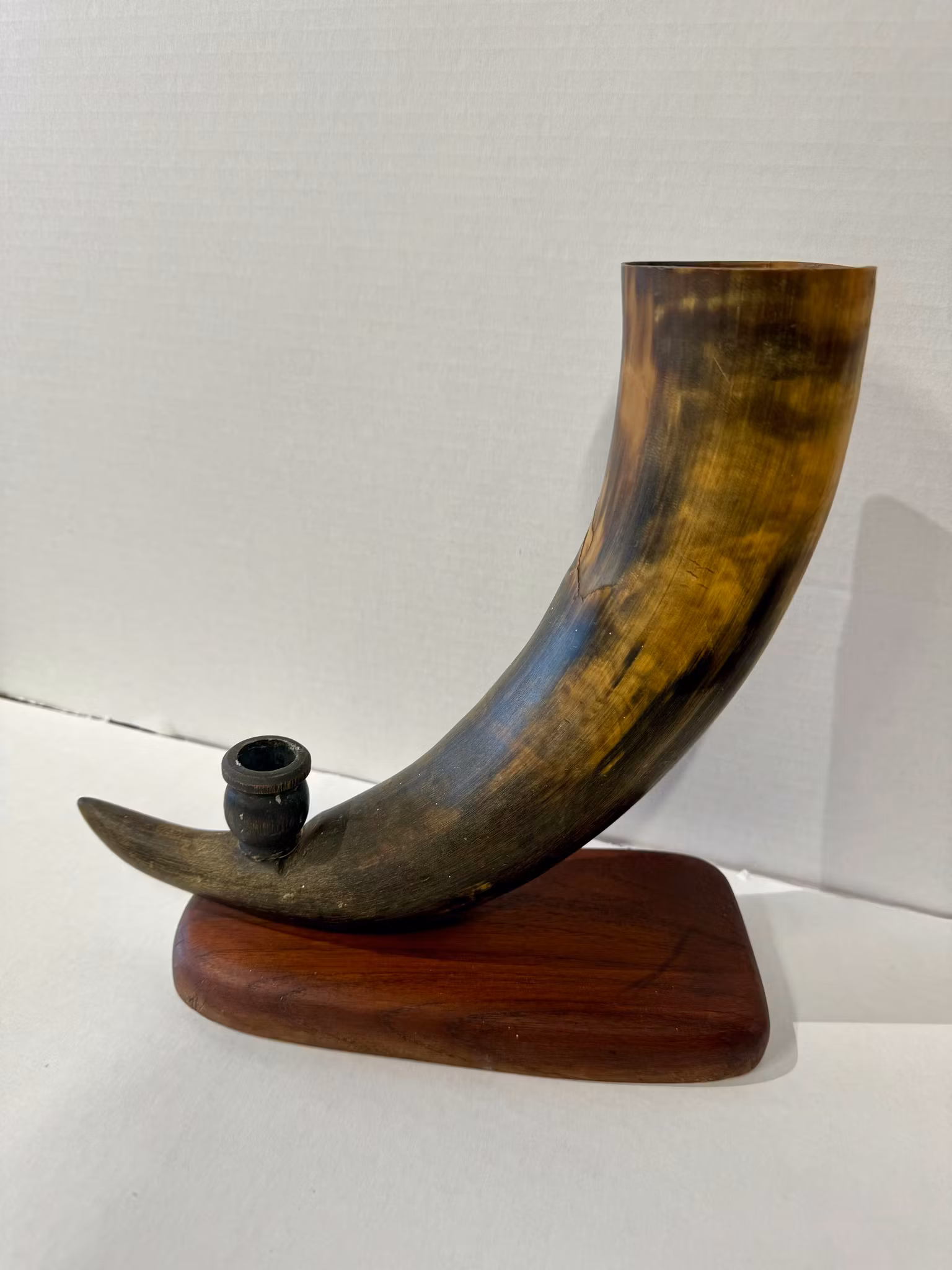 Antikk Horn med Lysestake