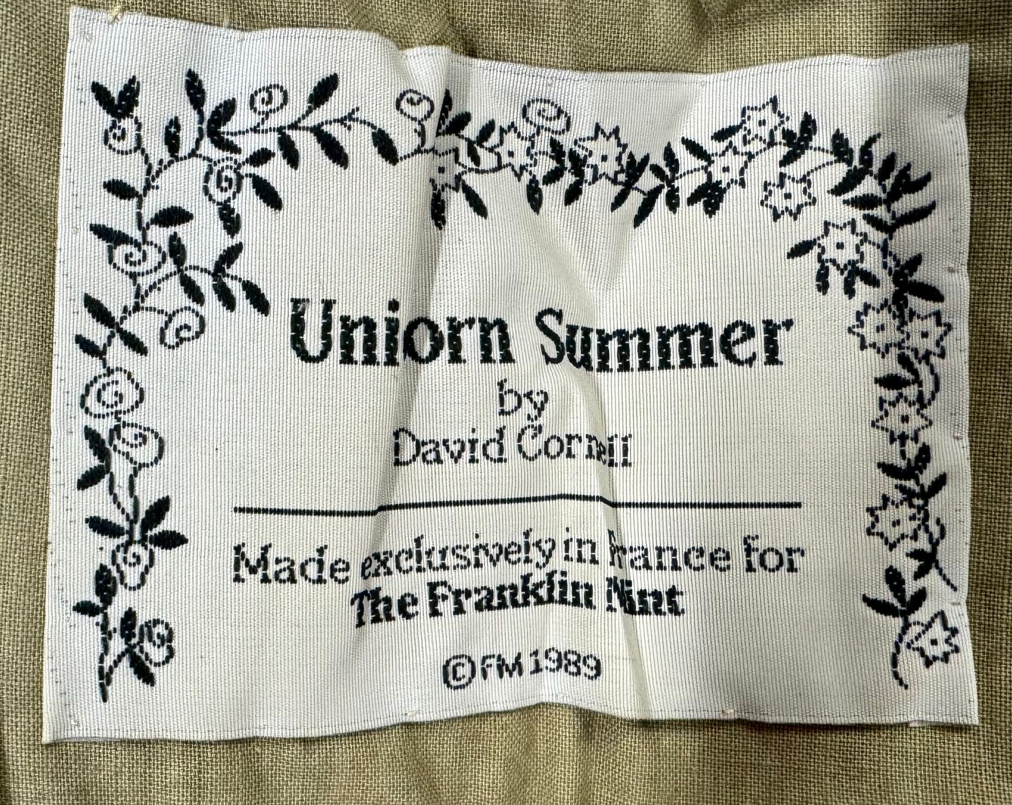 Veggteppe «Unicorn Summer» Franklin Mint.
