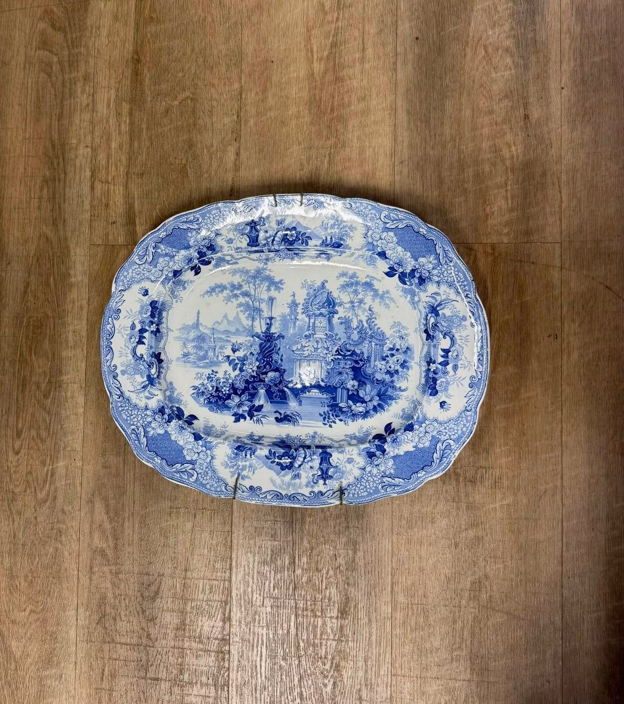 Staffordshire blått og hvitt "siciliansk"