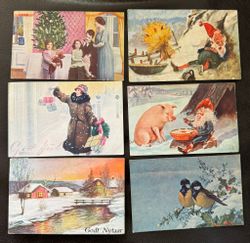 Julekort 6 stk. Lot nr. 2