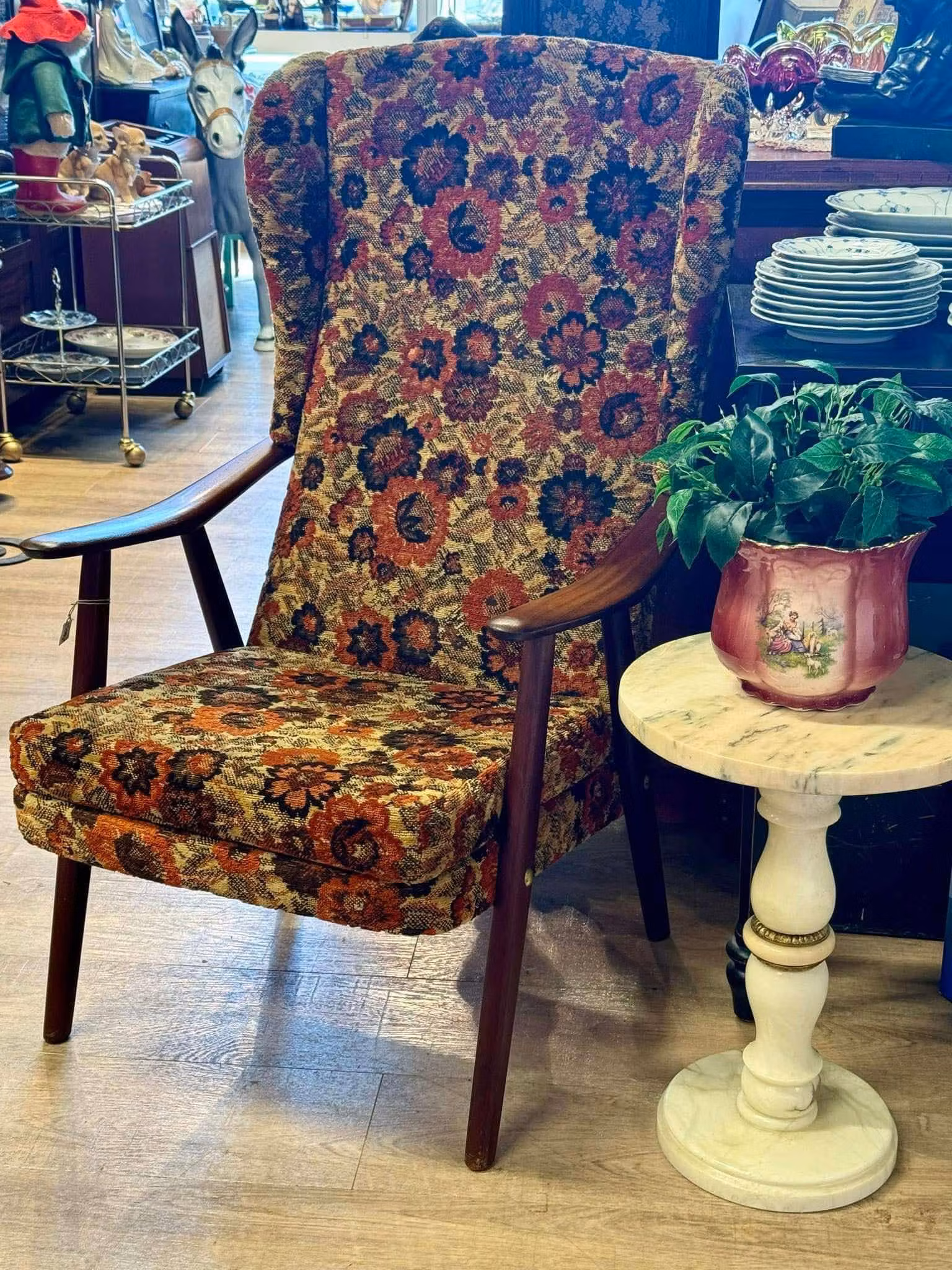 Ørelappstol , Lenestol , retro , vintage ,