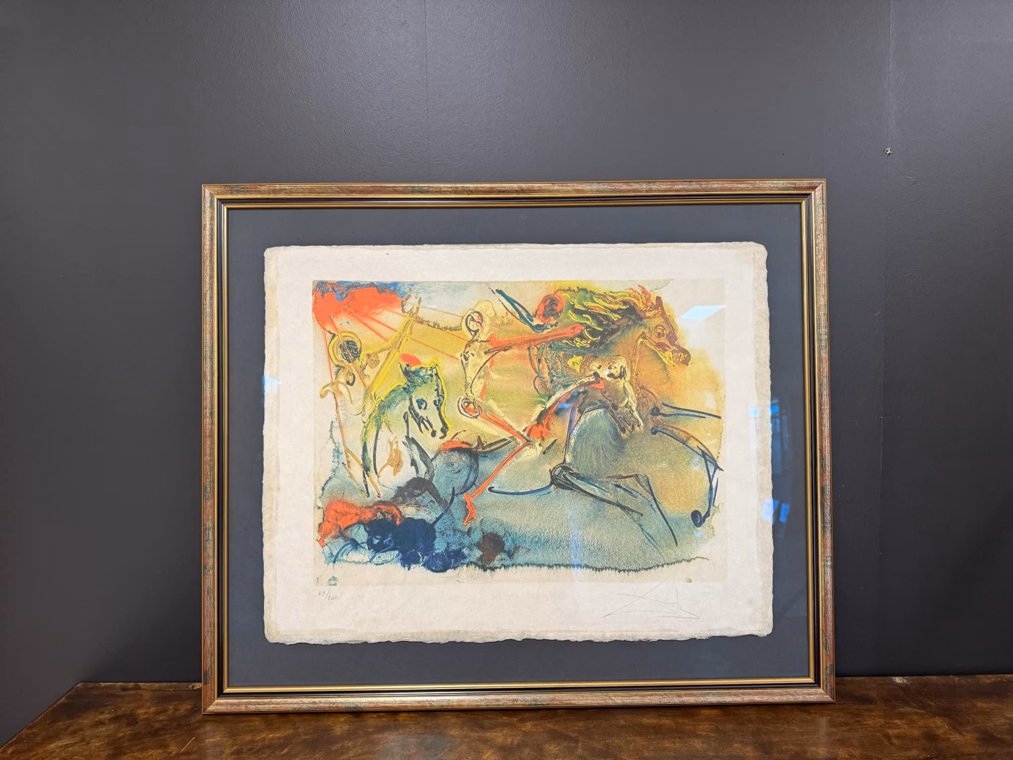 Salvador Dali stor fin litografi , 81x68 cm ,