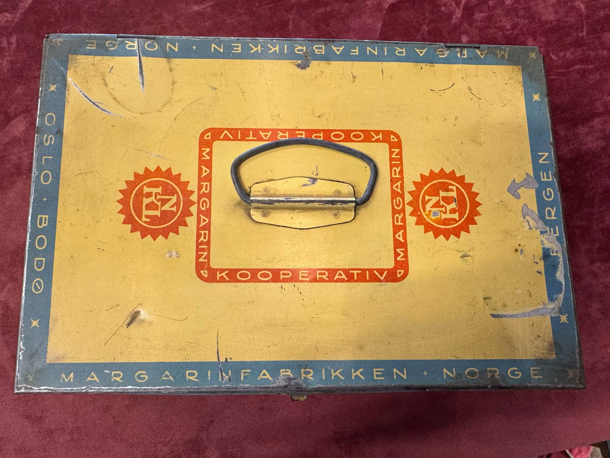 Margarin boks i metall. Margarinfabrikken Norge