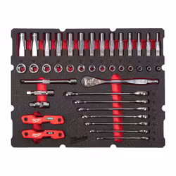 SPÄRRSKAFT 3/8" & SPÄRRNYCKEL 55DEL