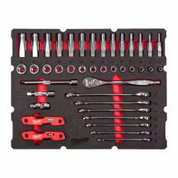 SPÄRRSKAFT 3/8" & SPÄRRNYCKEL 55DEL