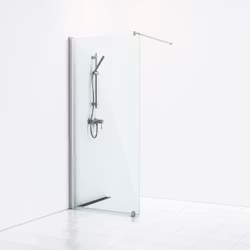 Svedbergs skoga skärmvägg fast 80x198 alu matt/klarglas