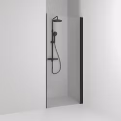 Svedbergs skoga nischdusch rak 80x198 svart matt/klarglas enkel